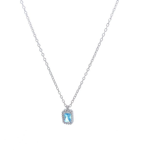 Diana - Silver Necklace with Gemstone