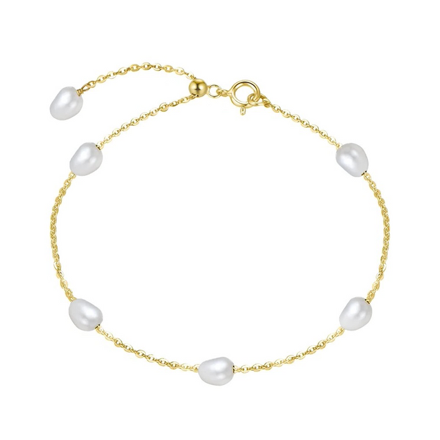 Adelaide - Pearl Stone Gold Bracelet