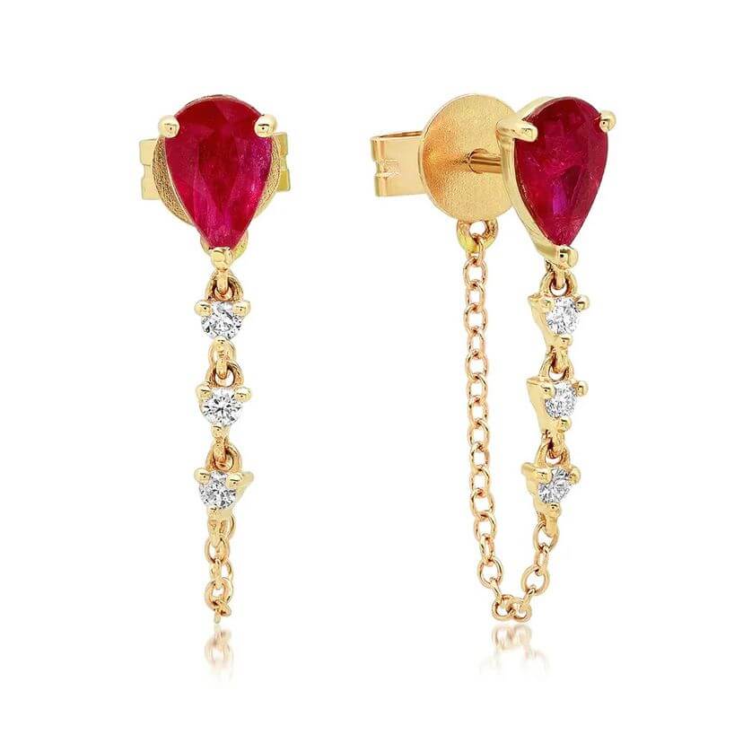 Joanna - Stunning Drops Earrings with Stones