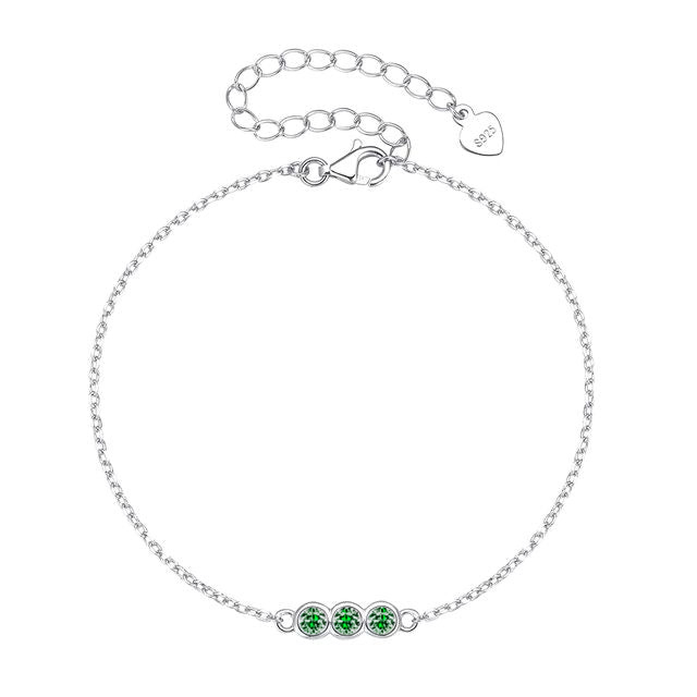 Faith - Royal Silver Bracelet with Stones