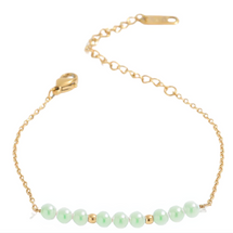 Kali - Gold Chain Bracelet with Pearls