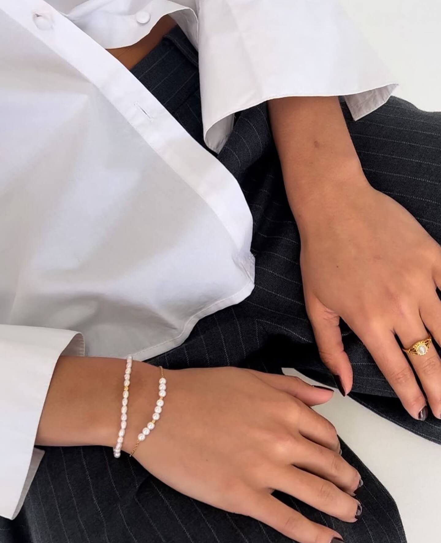Karis - Classic Pearl Gold Ring
