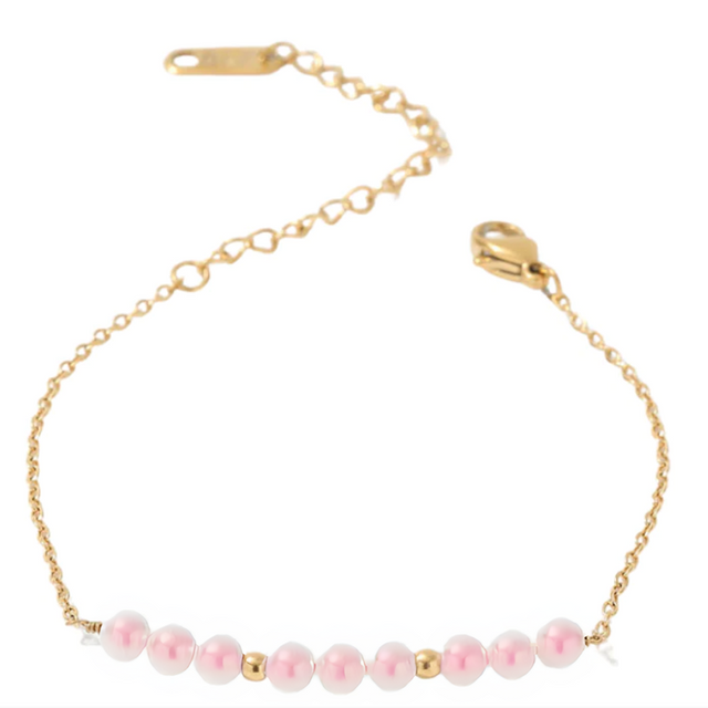 Kali - Gold Chain Bracelet with Pearls