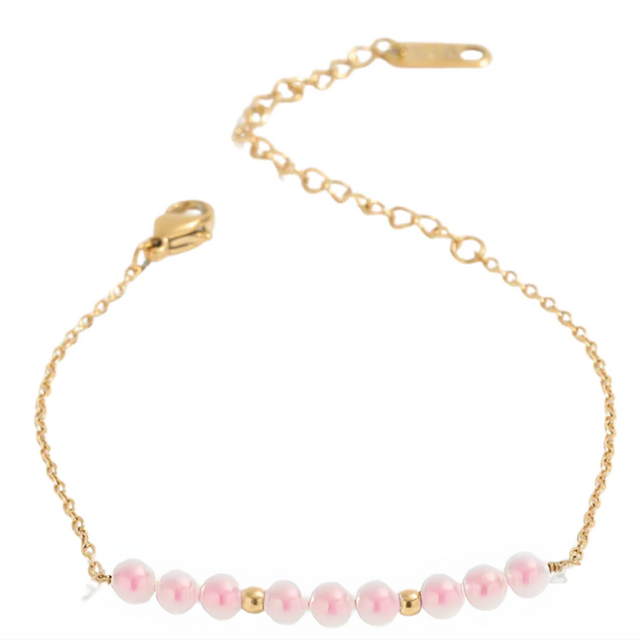 Kali - Gold Chain Bracelet with Pearls