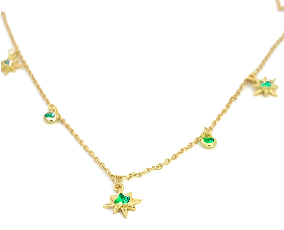 Hazel - Elegant Gold Necklace with Stones