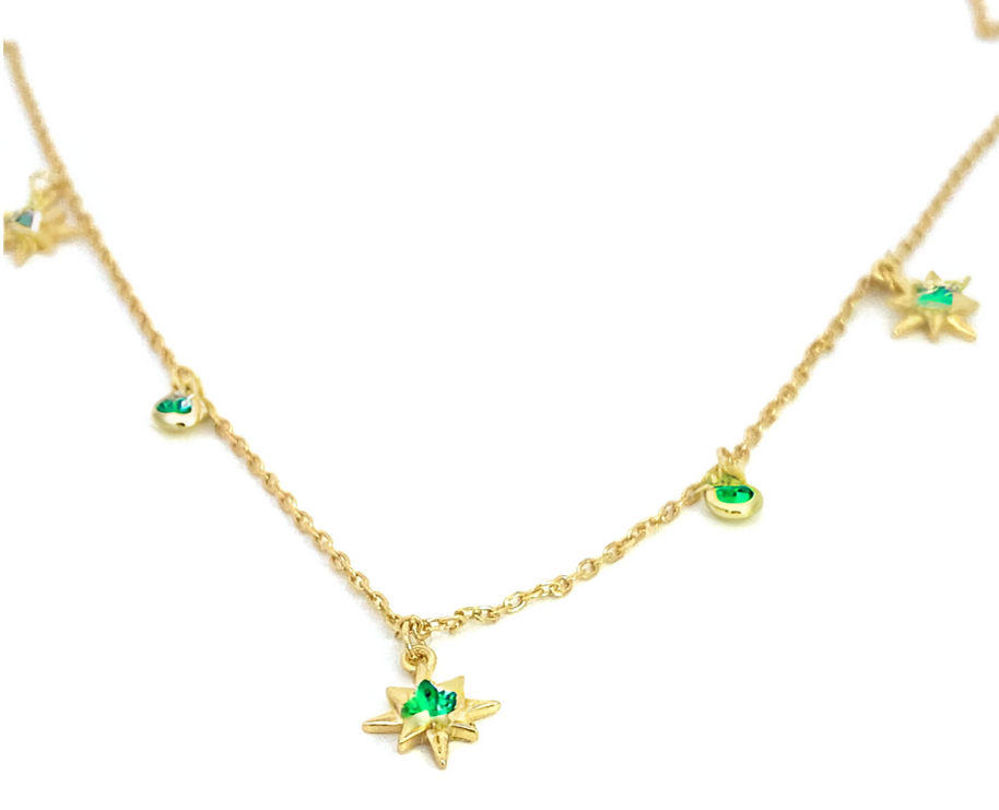 Hazel - Elegant Gold Necklace with Stones