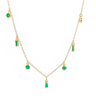 Paisley - Gold Necklace with Stones