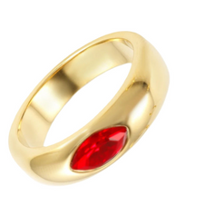 Amani - Gold Ring with Oval Stone