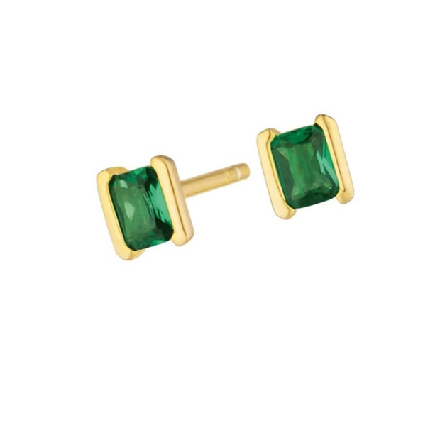 Celeste - Rectangular Stud earrings