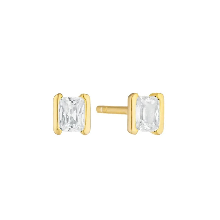 Celeste - Rectangular Stud earrings