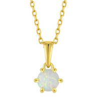 Aveline - Light Opal Gold Necklace