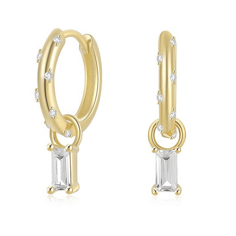 Meredith - Gold Dangling Earrings
