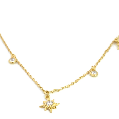 Hazel - Elegant Gold Necklace with Stones