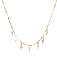 Tommy - Gold Necklace with Lighting Bolts