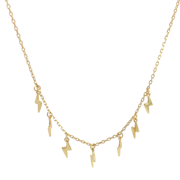 Tommy - Gold Necklace with Lighting Bolts