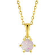 Aveline - Light Opal Gold Necklace