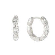 Nora - Silver Cubic Earrings