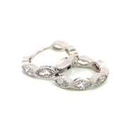 Nora - Silver Cubic Earrings