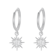 Lucy - Silver Dangling Earrings with a Star