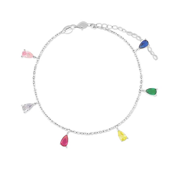 Molly - Silver Bracelet with Coloured Stones