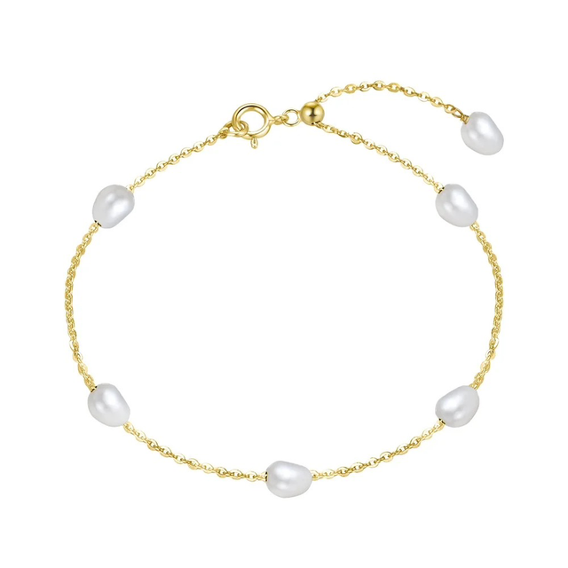 Adelaide - Pearl Stone Gold Bracelet