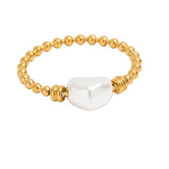 Amelie - Gold Ring with Pearl