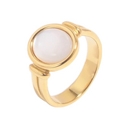 Eliza - Gold White Shell Ring
