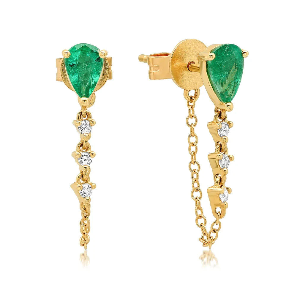 Joanna - Stunning Drops Earrings with Stones