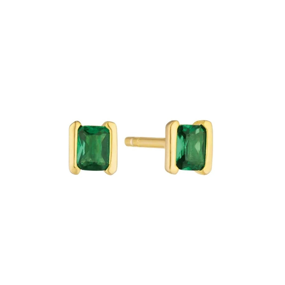 Celeste - Rectangular Stud earrings