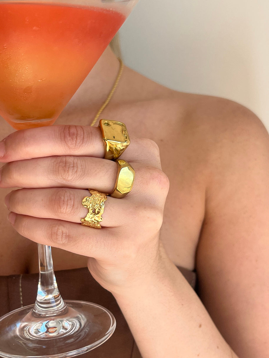 Elsie - Thick Bold Gold Ring